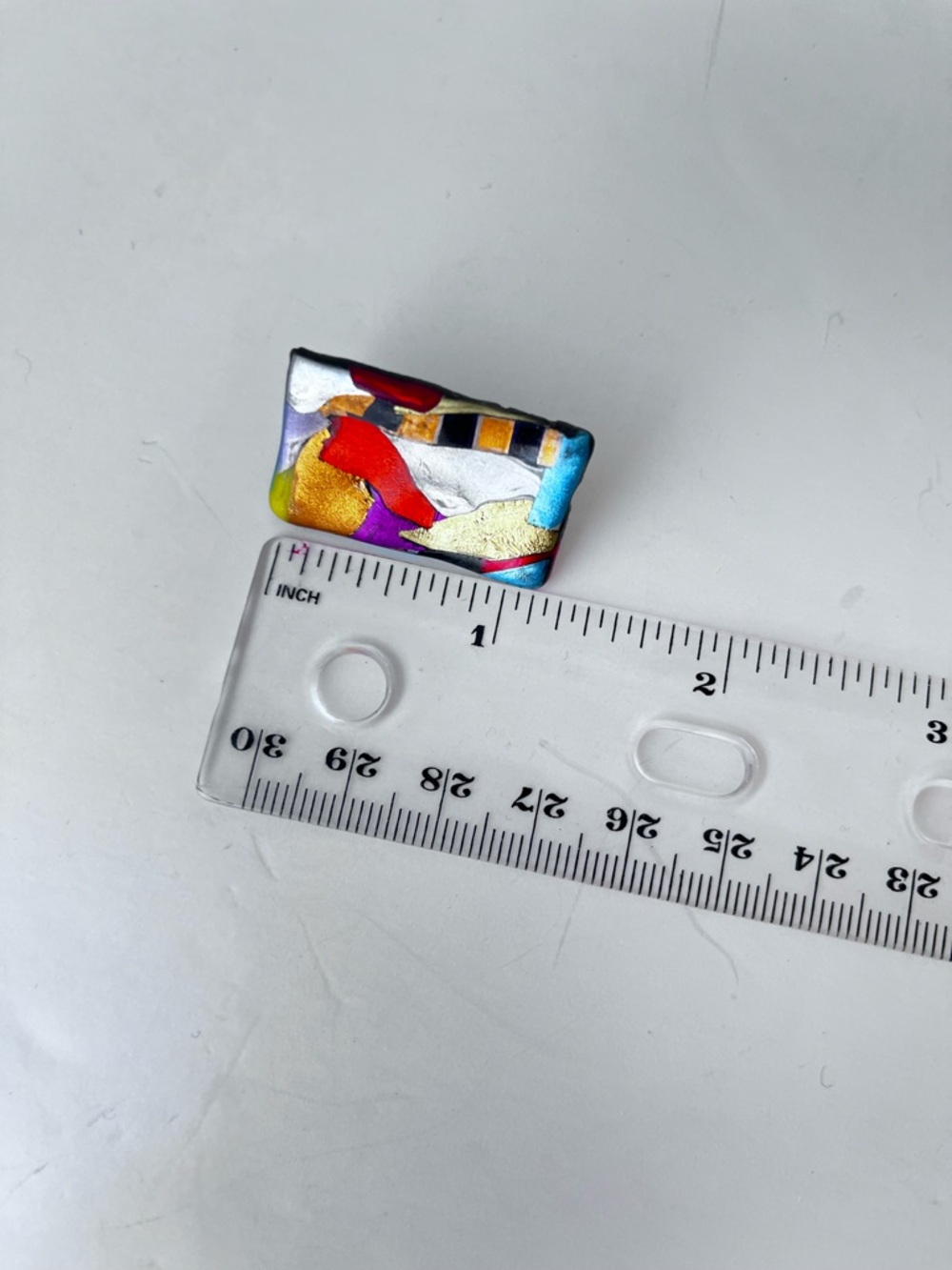 Multicolor Abstract Pierced Earrings - Picture 7 of 8